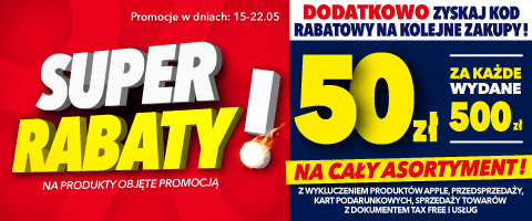 Super rabaty! i 50za500